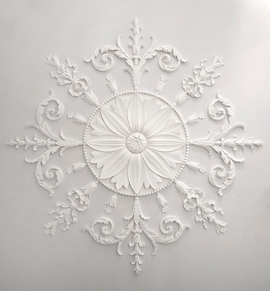 Fibrous plaster ceiling decoration